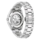 Bulova Surveyor vista fondello trasparente movimento Miyota 82S0, cassa e bracciale in acciaio inossidabile 96A349