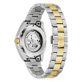 Bulova Surveyor 98A338 vista fondello a vista movimento Miyota, bracciale acciaio bicolore oro giallo