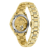 Bulova Sutton Automatico vista fondello trasparente movimento Miyota automatico bracciale acciaio dorato 97L172