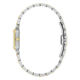Bulova Sutton orologio donna bicolore vista laterale profilo cassa sottile corona dorata e chiusura bracciale 98L330