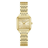 Bulova Sutton orologio donna cassa quadrata IP oro con quadrante giallo guilloché e bracciale in IP oro 97L191