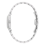 Bulova Sutton Tank vista laterale profilo cassa rettangolare acciaio con corona e bracciale sottile 96P252