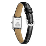 Citizen Citizen L vista fondello inciso Eco-Drive acciaio con cinturino pelle nera e fibbia ad ardiglione EG2790-12A