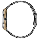 Citizen Eco-Drive Photon vista laterale profilo cassa Super Titanium ambra e bracciale DLC grigio scuro BJ6569-59X