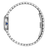 Citizen Lady EX1540-58L vista laterale profilo cassa con lunetta diamanti corona cabochon blu bracciale acciaio EX1540-58L