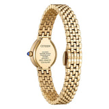 Citizen Lady Orologio da Polso donna vista fondello inciso Eco-Drive vetro zaffiro bracciale acciaio IP oro rosa EX1553-56X
