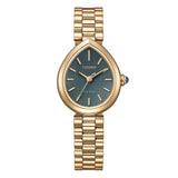 Citizen Lady Orologio da Polso donna Eco-Drive cassa a goccia IP oro quadrante verde indici a bastoni EM1203-57X