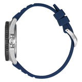 Citizen Promaster Diver vista laterale cassa acciaio con corona a vite e cinturino uretano blu BN0267-04L