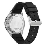 Citizen Promaster Diver vista fondello in acciaio con incisioni e chiusura cinturino uretano nero BN0266-07E