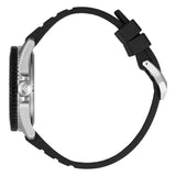 Citizen Promaster Diver vista laterale cassa acciaio con corona a vite e cinturino uretano nero BN0266-07E
