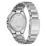 Citizen Radiocontrollato H804 vista fondello a vite in SuperTitanio con incisioni e chiusura bracciale AT8396-59L