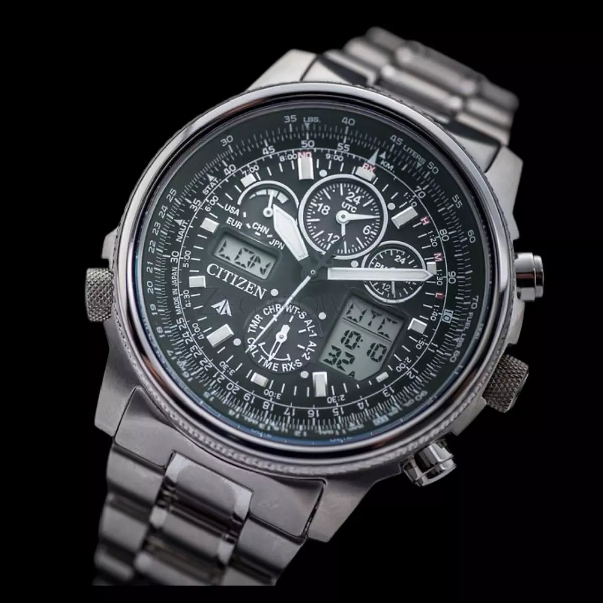 CITIZEN Uomo Super Pilot Nero JY8020 52E ALFYO