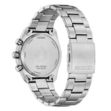 Citizen SuperTitanio26 vista fondello a vite in titanio con incisioni Eco-Drive e logo Citizen sul bracciale AT2590-59L