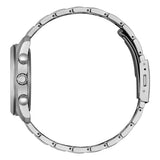 Citizen SuperTitanio26 vista laterale cassa in supertitanio con pulsanti cronografo e bracciale integrato AT2590-59L