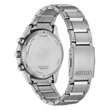 Citizen SuperTitanio26 vista fondello a vite in titanio con incisioni Sapphire Crystal e logo bracciale CA4750-51L