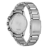 Citizen SuperTitanio26 cronografo vista fondello a vite in titanio con logo e chiusura bracciale CA4750-51A