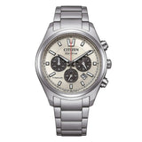 Citizen SuperTitanio26 cronografo Eco-Drive quadrante grigio con indici a bastoni, bracciale in supertitanio CA4750-51A
