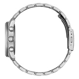 Citizen SuperTitanio26 cronografo vista laterale profilo cassa e pulsanti in SuperTitanio spazzolato AT2590-59E