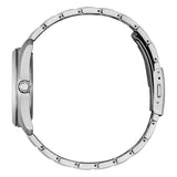 Citizen SuperTitanio26 vista laterale profilo cassa sottile in SuperTitanio con corona e bracciale integrato AW1900-50E