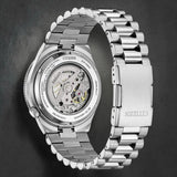 Citizen Tsuyosa Shore Time Slip vista fondello trasparente movimento automatico e bracciale acciaio con chiusura NJ0238-57E