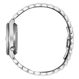 Citizen Tsuyosa vista laterale profilo cassa acciaio con corona e bracciale a cinque maglie NK0030-51X