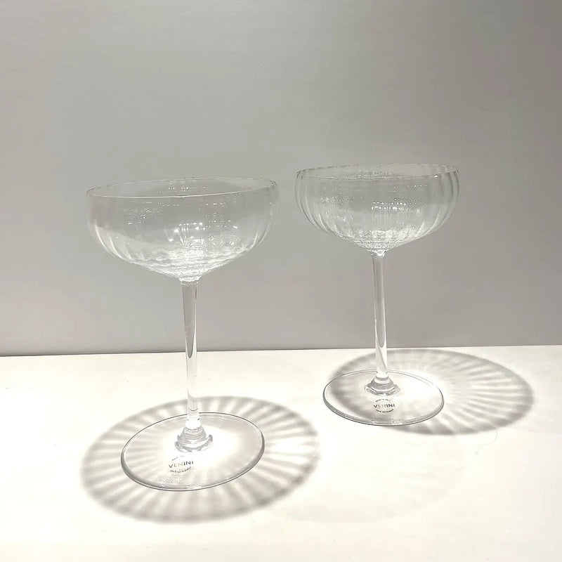 Venini Coppe Champagne Bollicine Cristallo ambientato 343.25