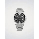 D1 Milano Orologio Automatico Dual Black quadrante nero testurizzato con bracciale acciaio e lunetta nera ATBJ20