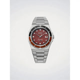 D1 Milano Orologio da Polso Automatico Dual Red quadrante rosso texturizzato con bracciale acciaio e lunetta bicolore ATBJ22