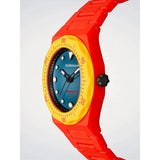 D1 Milano Polycarbon Diver Fire Reef dettaglio laterale corona nera quadrante blu Subacqueo 10 ATM PDBJ05