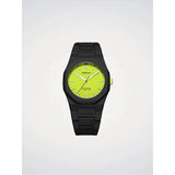 D1 Milano Polycarbon Spectrum Shift orologio nero con quadrante lime verde, cassa ottagonale in policarbonato PCBJ47