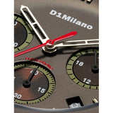 D1 Milano Polychrono Brown Phantom macro quadrante contatori cronografici lancette squelette e accenti rossi PHBJ24
