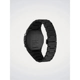 D1 Milano Polychrono Gilded Lunar fondello con incisioni Italian Design e movimento Japan, cassa ottagonale nera PHBJ15