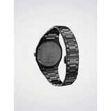 D1 Milano Ultra Thin Dark Illusion fondello inciso acciaio gun metal con bracciale integrato vista posteriore UHBJ08