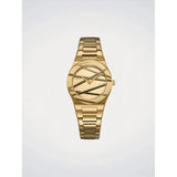 D1 Milano Orologio da Polso Ultra Thin Golden Inlay cassa e bracciale acciaio dorato con quadrante geometrico UCBL05
