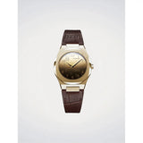 D1 Milano Ultra Thin Move Gold orologio donna cassa dorata quadrante oro sfumato cinturino pelle marrone coccodrillo UTLL18