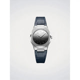 D1 Milano Orologio Ultra Thin Move Silver quadrante grigio sfumato con numeri arabi e cinturino pelle blu UTLL17