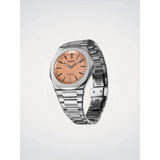 D1 Milano Ultra Thin Neutral Heritage vista tre quarti cassa sottile 6.30mm quadrante rosa acciaio UHBJ10