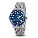 Eberhard & Co Scafograf 202 MCMLIX orologio automatico quadrante blu degradé con bracciale acciaio maglia milanese 41047.03 CAM2C