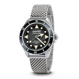 Eberhard & Co Scafograf 202 MCMLIX orologio automatico quadrante nero dégradé lunetta ceramica bracciale maglia milanese acciaio 41047.01 CAM2C