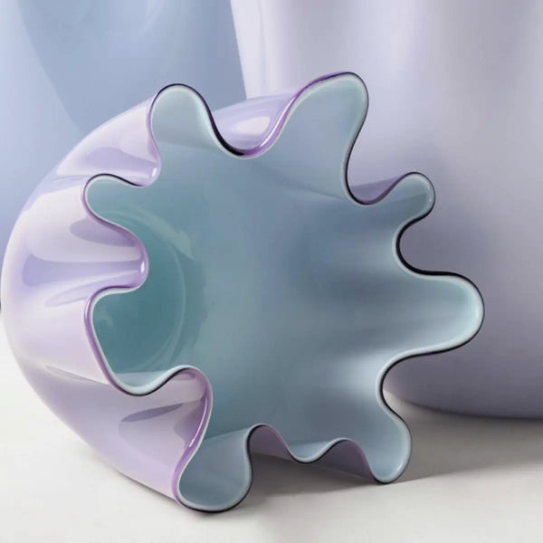 Vaso Venini Fazzoletto Lilla Menta Piccolo interno vaso