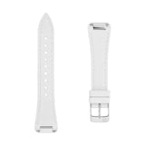 Frederique Constant Cinturino gomma bianca texture a nido d'ape con cuciture laterali e fibbia acciaio FCR-NHWHITE19.5X14-SS