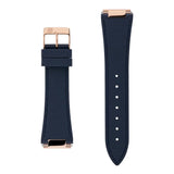 Frederique Constant Cinturino in gomma blu con fibbia ad ardiglione oro rosa, trama intrecciata FCR-NHBL24X18-RGP