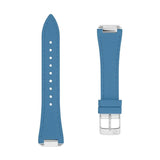 Frederique Constant Cinturino in gomma blu con texture e fibbia ad ardiglione in acciaio, vista frontale FCR-NHLN19.5X14-SS
