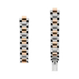 Frederique Constant Cinturino in acciaio inossidabile e oro rosa con fibbia pieghevole, vista frontale FCB-1C3L-2