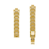 Frederique Constant Cinturino dorato, dettaglio posteriore maglie satinate e fibbia pieghevole FCB-1C3L-5