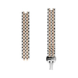 Frederique Constant Cinturino bicolore acciaio e oro rosa, dettaglio maglie e fibbia a pressione FCB-2V-BRGP