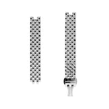 Frederique Constant Cinturino donna acciaio lucido, dettaglio maglie a cinque file e fibbia pieghevole FCB-2V-SS