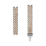 Frederique Constant Cinturino bicolore acciaio e oro rosa, dettaglio maglie e chiusura a pressione FCB-3V-BRGP