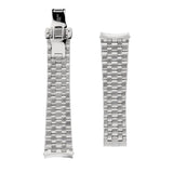 Frederique Constant Cinturino acciaio satinato, vista posteriore con maglie a cinque file e chiusura a pressione FCB-P4HG