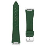 Frederique Constant Cinturino verde gomma retro con misure 24/75 e 24/115 e logo brand impresso FCR-NHDGR24X18-SS